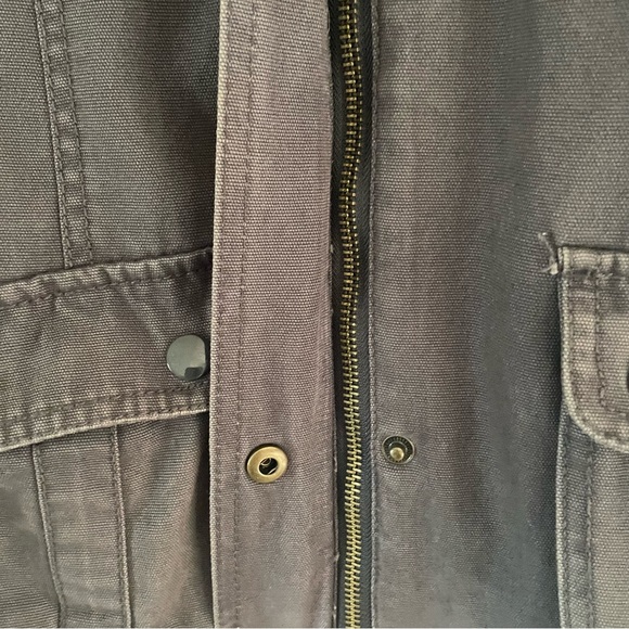 Utility Cotton Jacket Plaid Flannel Gray Mossimo Supply Co. Women’s Size Small - Picture 7 of 13